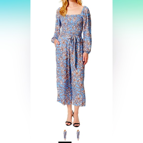 Jessica Simpson Other - Jessica Simpson Daniella Amazon Blue top and pant. Top is small and bottoms XS